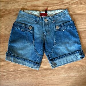 Relexe Jeans Womens Funky Blue Denim Shorts Sz M